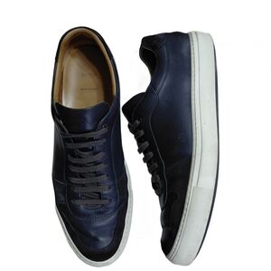 Hugo Boss Men's Black Leather Sneakers Size 12 Classic Low Top Sneakers